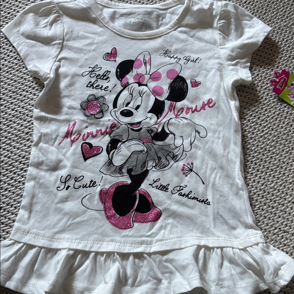 Shirt Minnie toddler girls new size 5T 60% cotton 40% polyester Disney